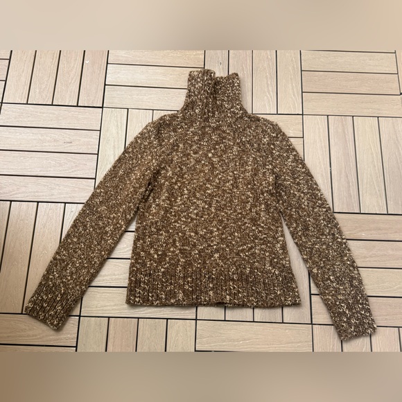 Ralph Ralph Lauren brown knitted turtleneck melange sweater - Picture 6 of 7
